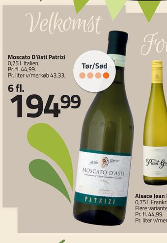 Fleggaard Moscato d'asti patrizi tilbud