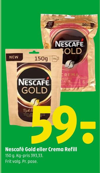 Coop 365 Nescafé gold eller crema refill tilbud