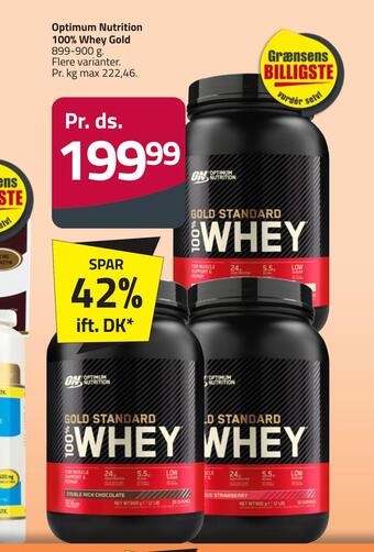 Fleggaard Optimum nutrition 100% whey gold tilbud
