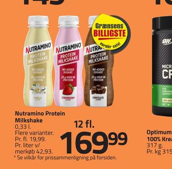 Fleggaard Nutramino protein milkshake tilbud