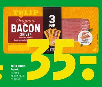 Coop 365 Tulip bacon 3-pak tilbud