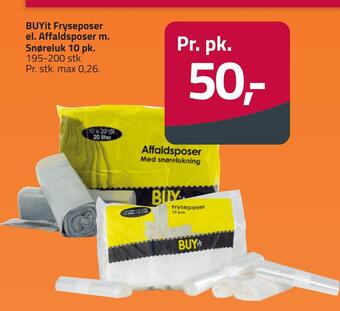 Fleggaard Buyit fryseposer el. affaldsposer m. snøreluk 10 pk tilbud