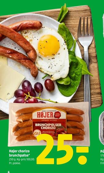 Coop 365 Højer chorizo brunchpølse tilbud