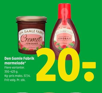 Coop 365 Den gamle fabrik marmelade tilbud