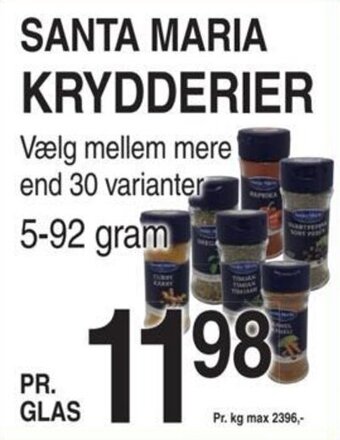 ABC Lavpris SANTA MARIA KRYDDERIER tilbud