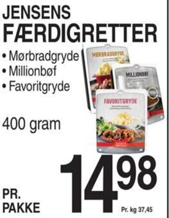 JENSENS FÆRDIGRETTER
