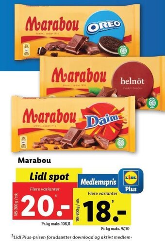 Lidl Marabou tilbud