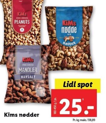 Lidl Kims nødder tilbud