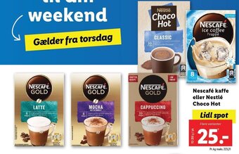 Lidl Nescafé kaffe eller Nestlé Choco Hot tilbud
