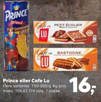 SuperBrugsen Prince eller Cafe Lu tilbud