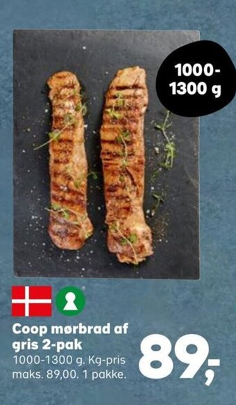 SuperBrugsen Coop mørbrad af gris 2-pak tilbud