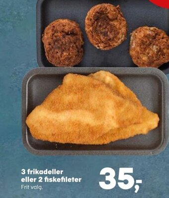SuperBrugsen 3 frikadeller eller 2 fiskefileter tilbud