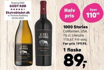 SuperBrugsen 1000 Stories Californien, USA. 75 cl tilbud