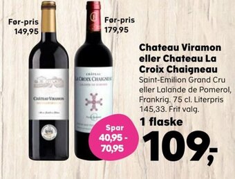 SuperBrugsen Chateau Viramon eller Chateau La Croix Chaigneau tilbud