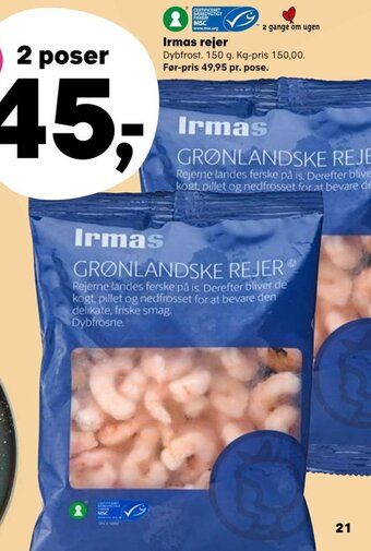 SuperBrugsen Irmas rejer tilbud