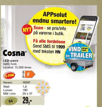 Harald Nyborg Cosna led pære tilbud