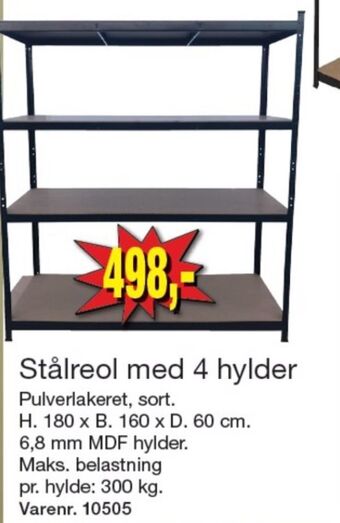 Harald Nyborg Ukendt stålreol tilbud