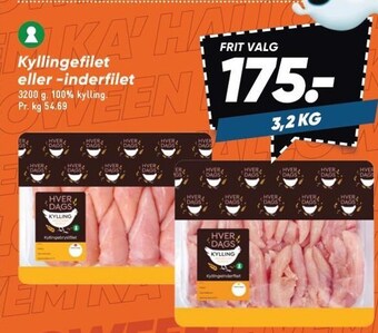 Bilka Kyllingefilet eller -inderfilet tilbud