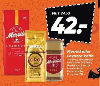 Bilka Merrild eller lavazza kaffe tilbud