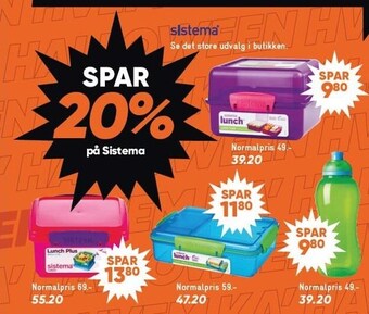 Bilka Spar 20% på sistema tilbud