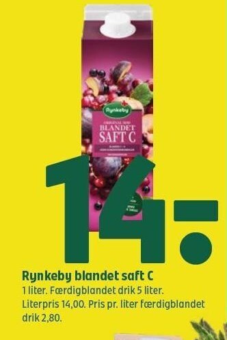 Coop 365 Rynkeby blandet saft c tilbud