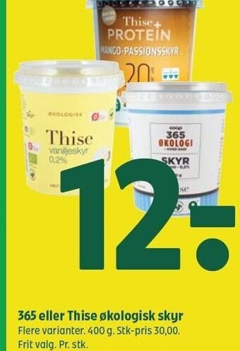 Coop 365 365 eller thise økologisk skyr tilbud