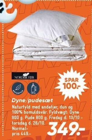 Bilka Dyne/pudesæt tilbud