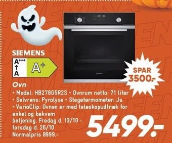 Bilka Siemens ovn tilbud