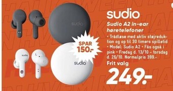 Bilka Sudio a2 in-ear høretelefoner tilbud