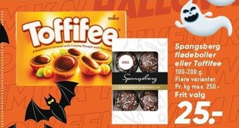 Bilka Spangsberg flødeboller eller toffifee tilbud