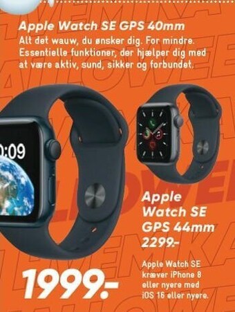 Bilka Apple watch se gps 40mm eller apple watch se gps 44 mm tilbud