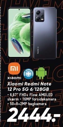 Bilka Xiaomi redmi note 12 pro 5g 6/128gb tilbud
