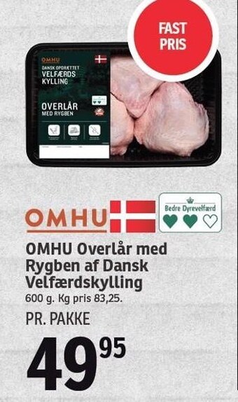 SPAR Omhu overlår med rygben af dansk velfærdskylling tilbud