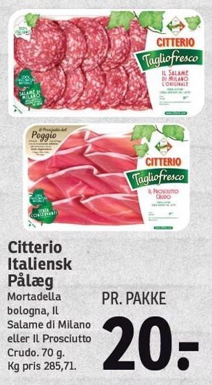 SPAR Citterio italiensk pålæg tilbud