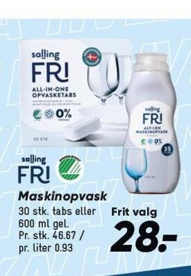 Bilka Maskinopvask tilbud