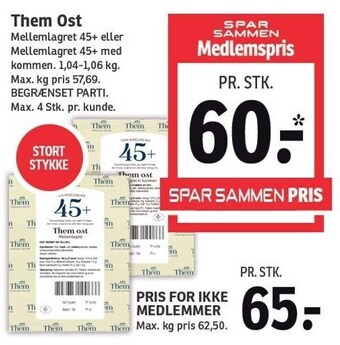 SPAR Them ost tilbud