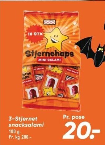 Bilka 3-stjernet snacksalami tilbud