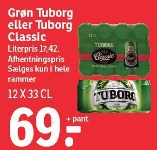 SPAR Grøn tuborg eller tuborg classic tilbud