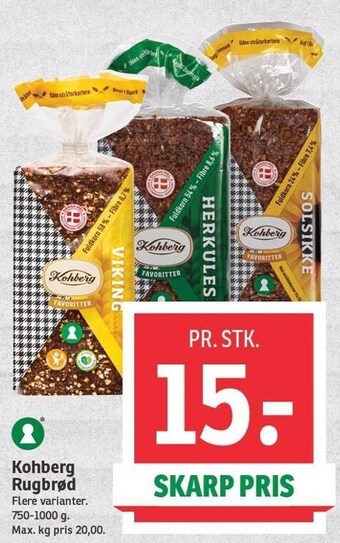 SPAR Kohberg rugbrød tilbud