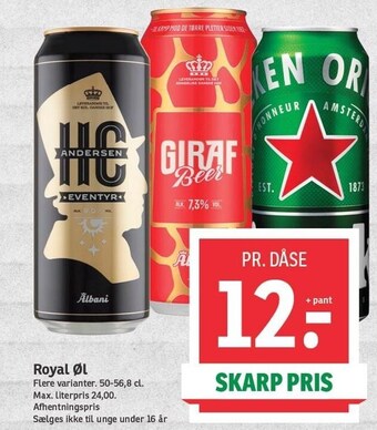 SPAR Royal øl tilbud
