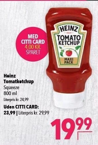 Citti Heinz tomatketchup tilbud