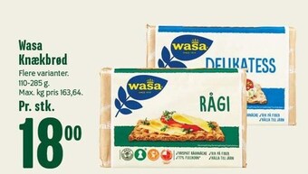 Min Købmand Wasa knækbrød tilbud