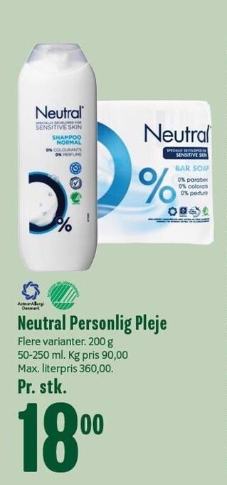 Min Købmand Neutral personlig pleje tilbud