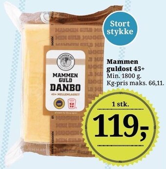 Mammen guldost 45+