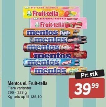 Fakta Tyskland Mentos el. fruit-tella tilbud