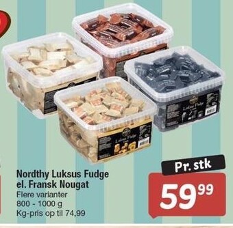 Fakta Tyskland Nordthy luksus fudge el. fransk nougat tilbud