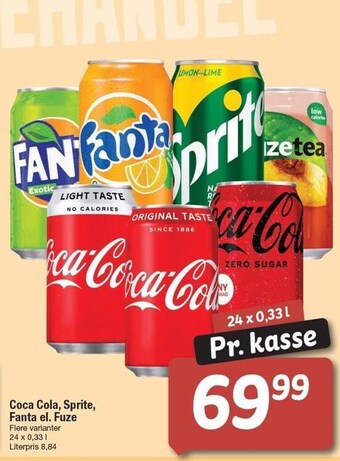 Fakta Tyskland Coca cola, sprite, fanta el. fuze tilbud