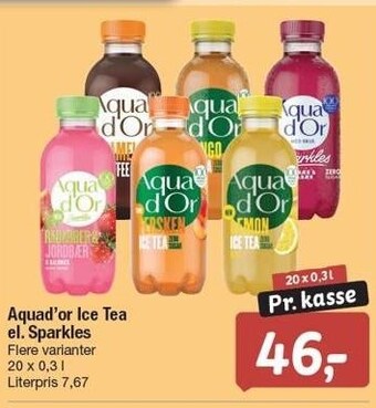 Fakta Tyskland Aquad'or ice tea el. sparkles tilbud