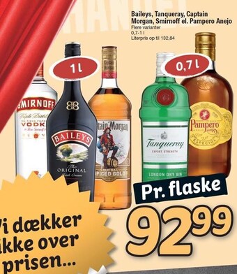 Fakta Tyskland Baileys, tanqueray, captain morgan, smirnoff el. pampero anejo tilbud