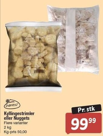 Kyllingestrimler eller nuggets